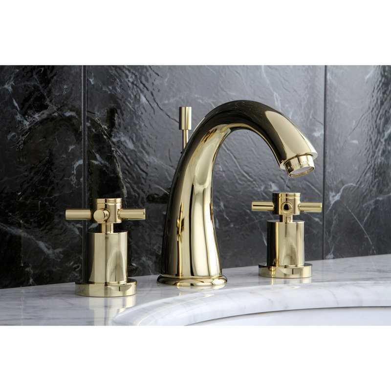 Robinet de salle de bain espacé Kingston, Laiton poli
