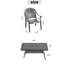 Table et chaises de patio en fonte d'aluminium avec rembourrage - 4 housses de protection