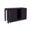 De bureau H 28,5 po, 2 portes, 5 tablettes, 2 pieds, wengé noir - Bureau à domicile
