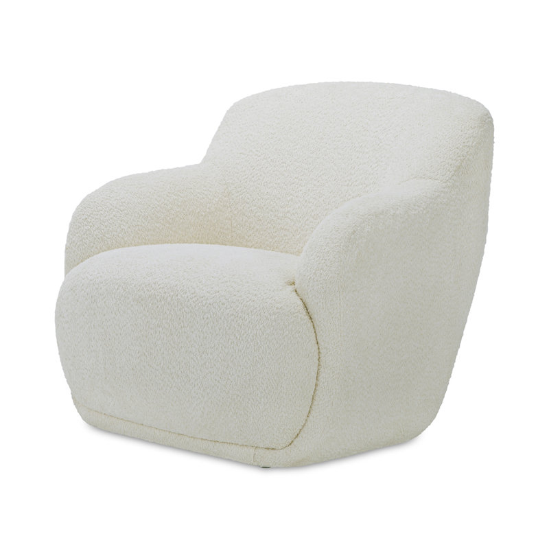 Laci Lounge Chair, Cream Boucle