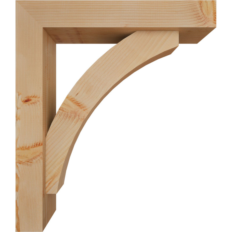 Thorton Block Bracket with Offset Brace, 30 x 26, 5 1/2"W Douglas Fir (Smooth)