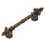 Charlemagne classic 4 inches c.c. pull with small Fleur De Lys on endsin Gilded Mercury-2029913248-2029913251