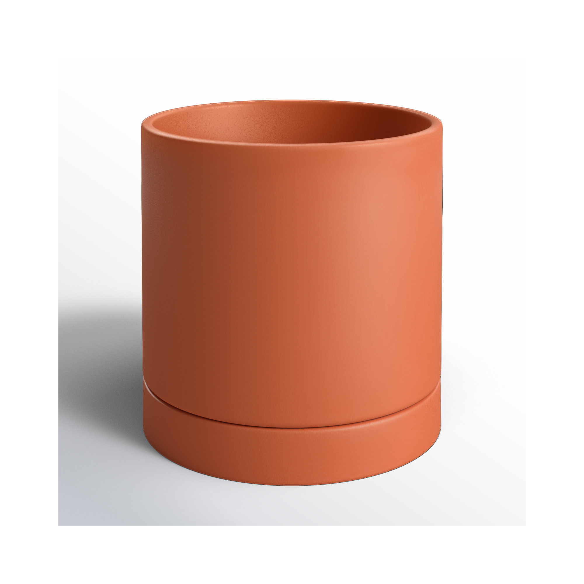 Carlotta Ceramic Pot Planter, Terracotta, 7" H x 7" W x 7" D