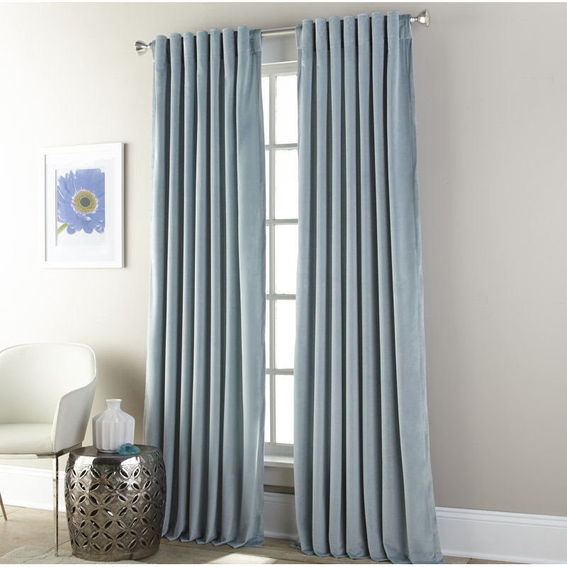 Imhoff Room Darkening Curtain Single Panel, 52" W x 84" L, Sky Blue