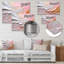 Rose et or spirale radiance IV - spirale abstraite, art mural en métal, salon-448361220