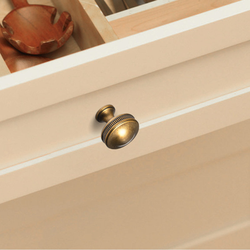 1 1/4 " Mushroom Knob Multi-Piece Package, Antique Brass