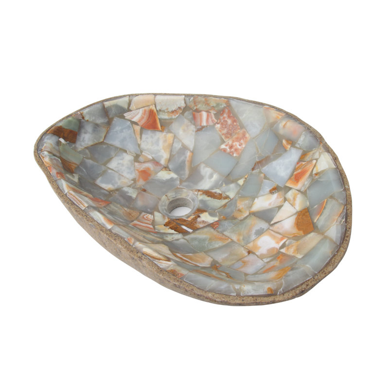 Barclay Nevis 18'' Stone Specialty Bathroom Sink, Yellow/White