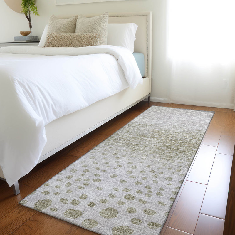 Tapis intérieur / extérieur lavable taupe Nuvane , 2'3" x 7'6"