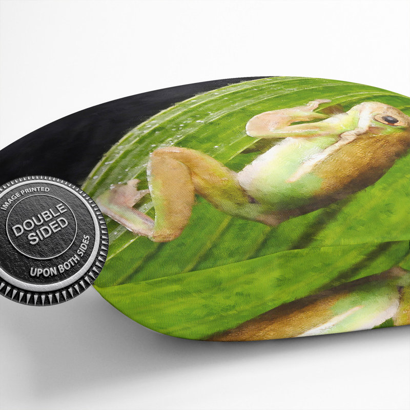 Frog Vol.1 Painting Square Throw Cushion, 40cm H x 40cm W x 15cm D
