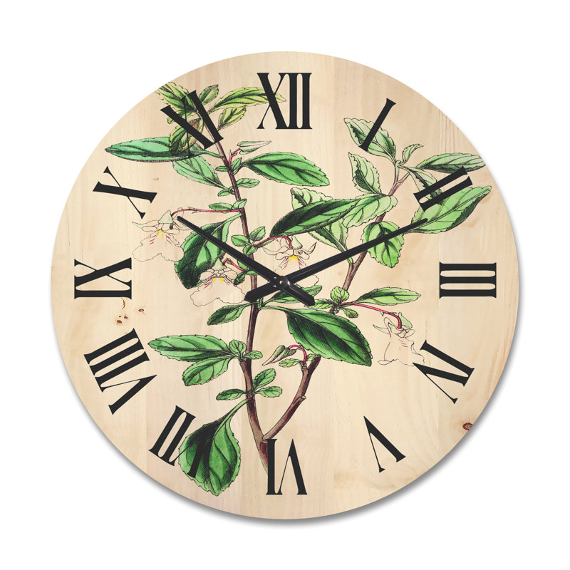 Horloge murale Leaves Plants, Très grand