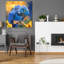 Art mural en verre Bayou Breeze «Hyacinth In The Hibiscus» par Carol Cavalaris, 36 po x 36 po