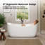 Baignoire tourbillon autoportante en acrylique 71 po x 31 po avec drain et trop-plein en acrylique