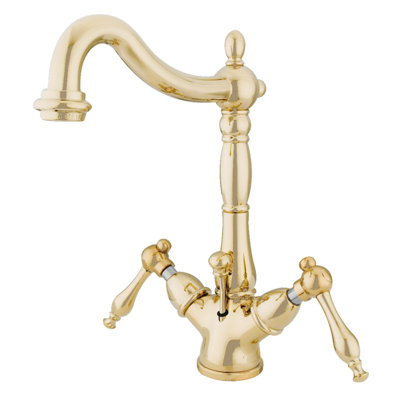 Robinet de salle de bain 1 poignée ou 3 trous à fixation sur le comptoir avec laiton escamotable Kingston Brass Naples