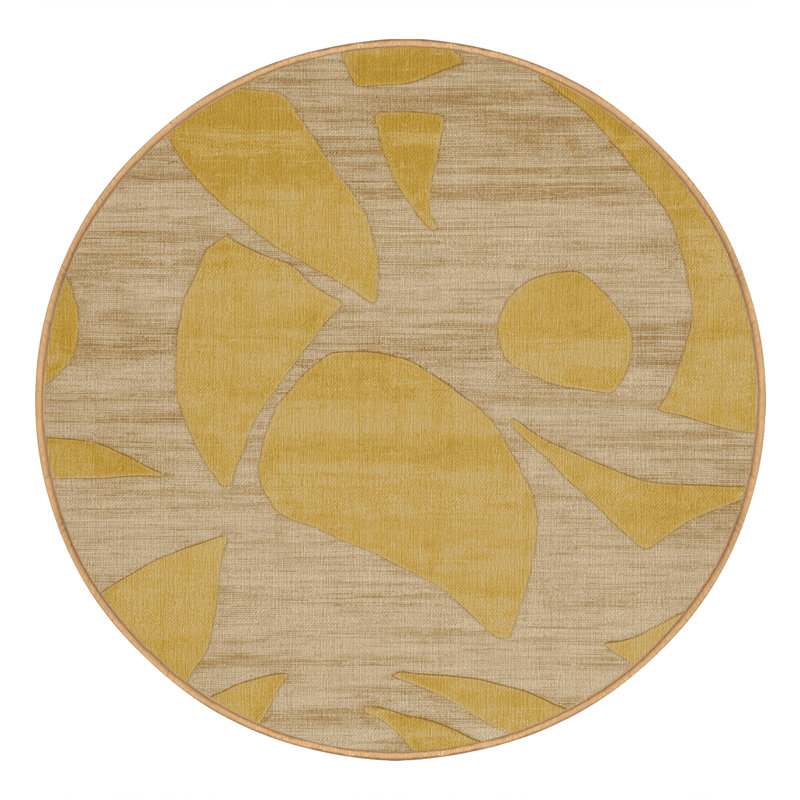 Tapis abstrait lavable à la machine, Rond 5 pi