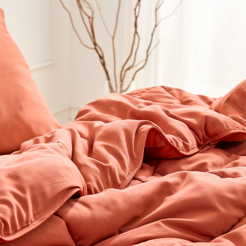 Coma Inducer Hot Days Cool Nights Oversized Comforter Set, Orange, King Comforter + 2 King Shams
