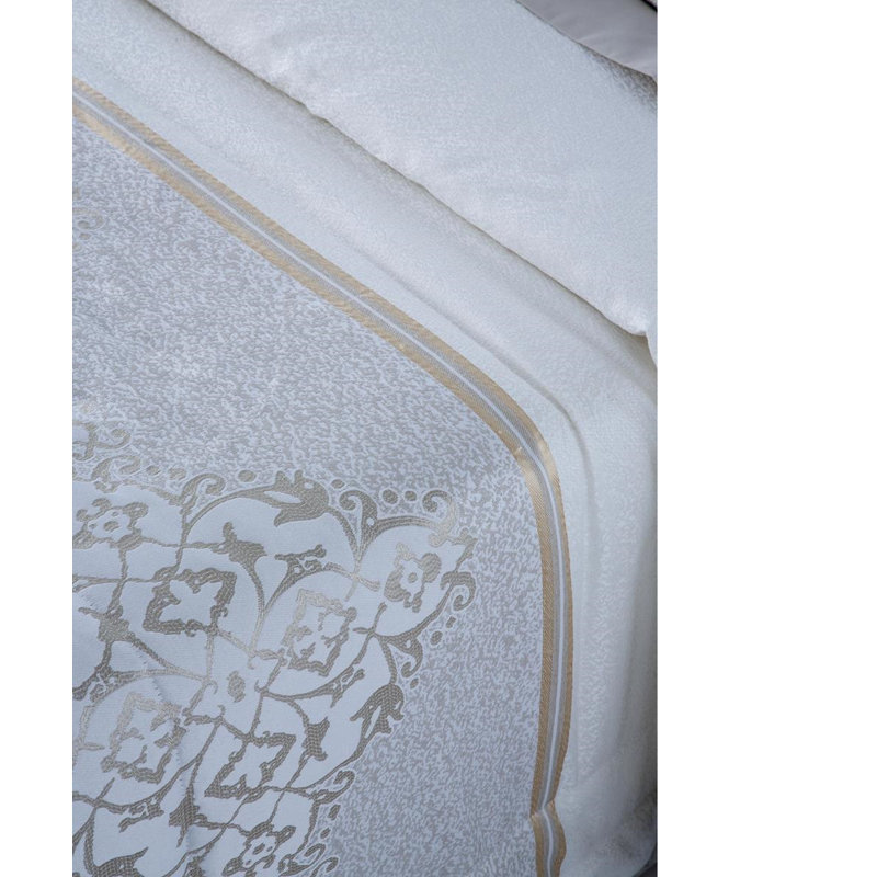 Mary Polyester No Pattern Bedspread, Gold, 135 x 200 cm