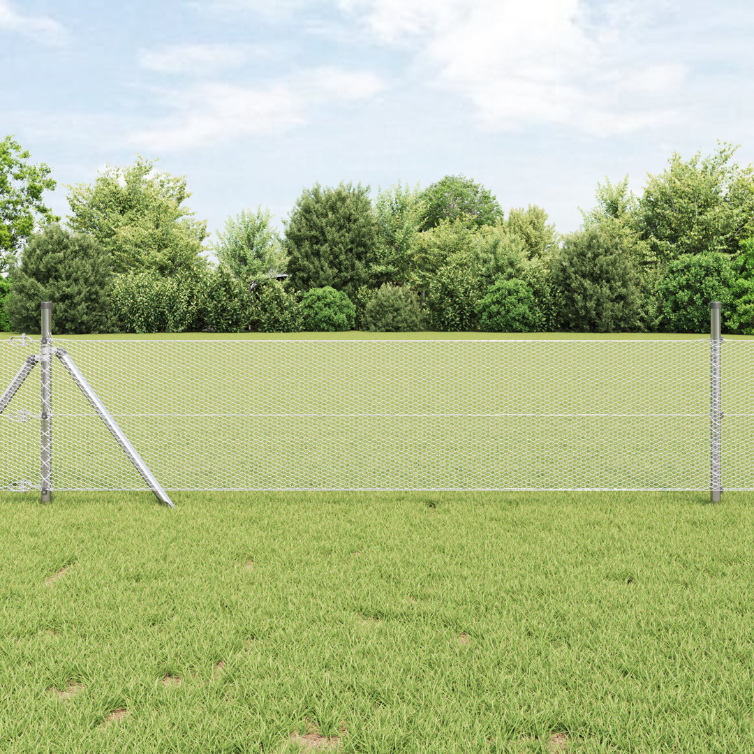 Vidaxl Hexagon Fence Galvanised Steel