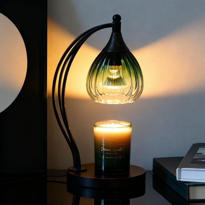 Lampe-bougie avec minuterie et gradateur (vert dégradé), Vert dégradé
