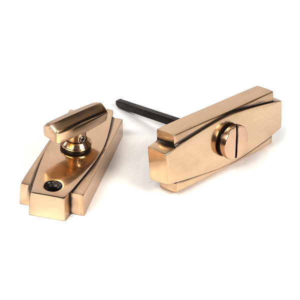 Art Deco Bronze Thumbturn, Polished Bronze