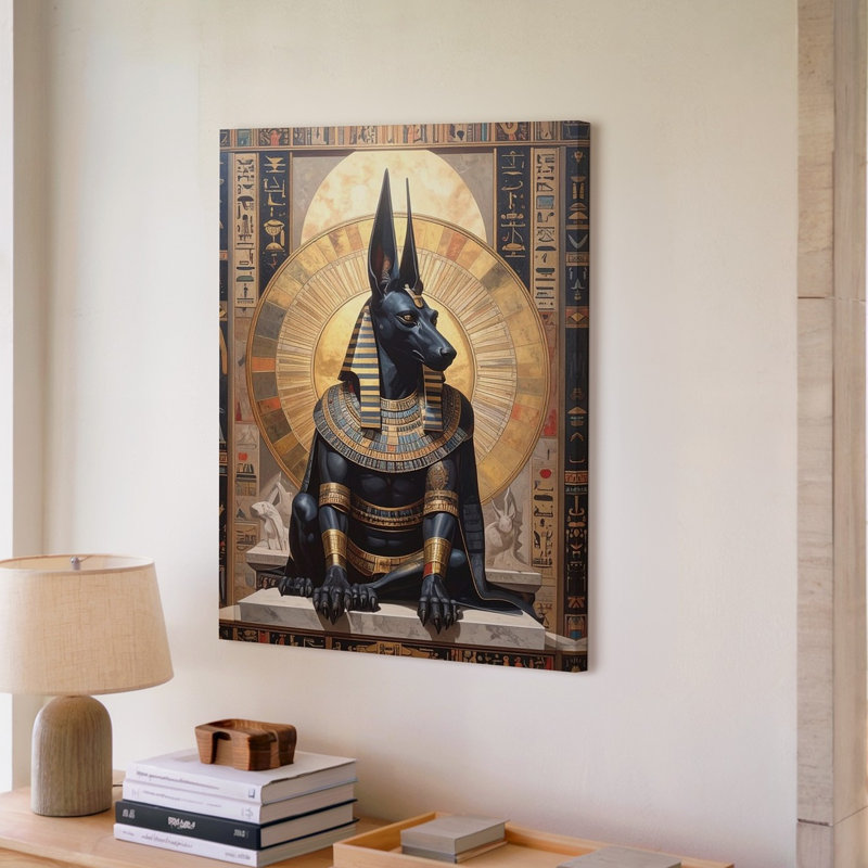 Canvas Anubis Temple Guardian Canvasdivine Protector Of The Afterlife Wall Art, 16" H x 20" W