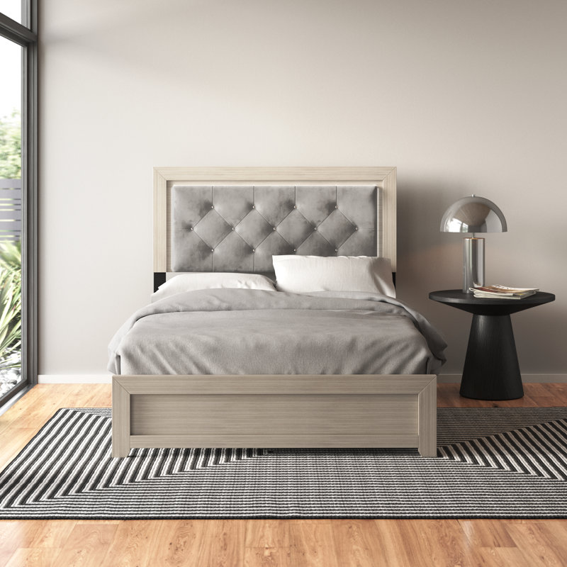 Lit tapissier standard avec tête de lit Alandis Alandis, Double