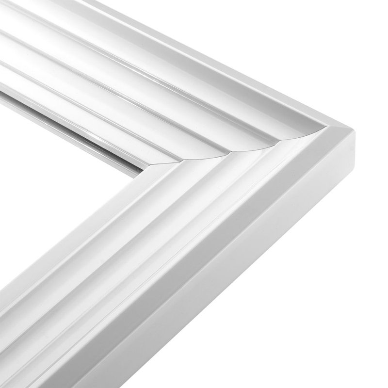 Lydia Plastic Flat Leaning Mirror, White