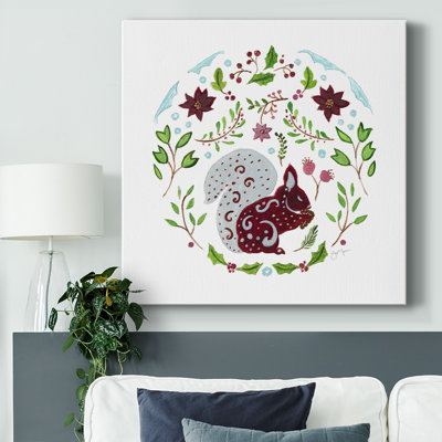 Écureuil de Noël sur toile
