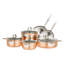 Viking Hammered Copper Clad 10 Piece Cookware Set