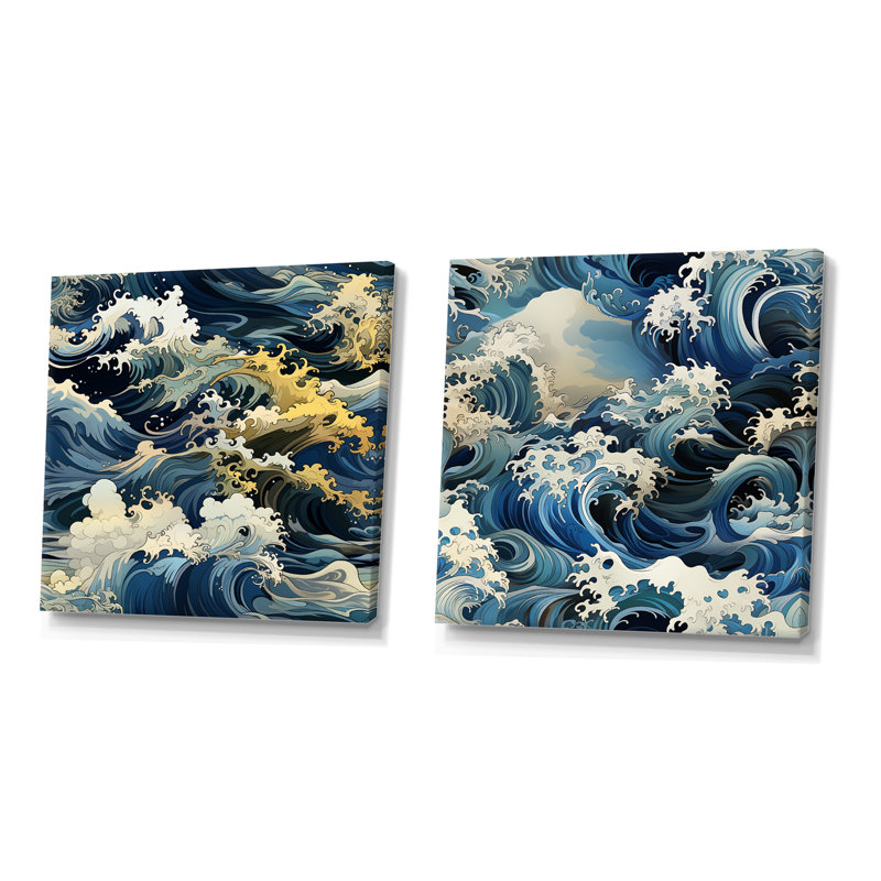 Ensemble de salon Rainbolt - Coastal Wall Art, Toile tendue, H 16 po x l 33 po x P 1 po
