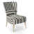 Striped Black/White Polyester Blend selected