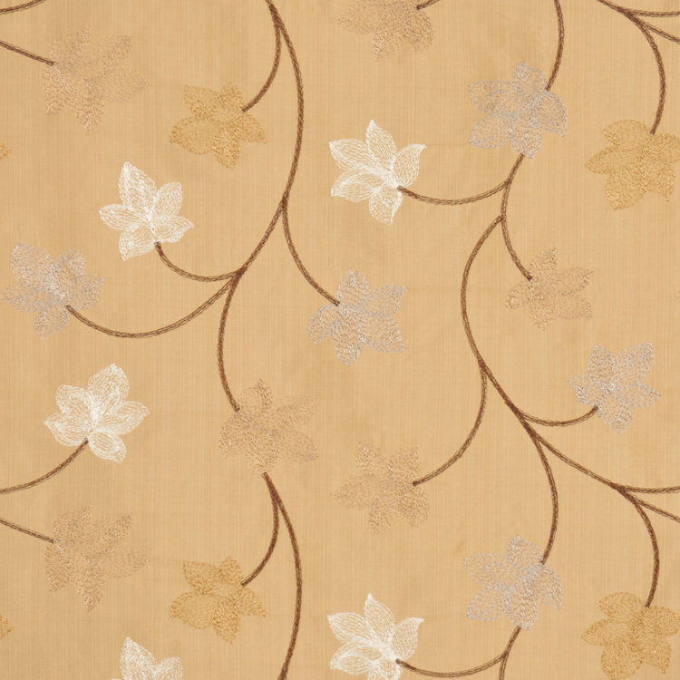 Tissu floral Allure, Ambre