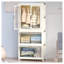 Garde-robe portable avec portes magnétiques - Organisateur de rangement pour bébé et tringle pour chambre d'enfant