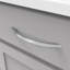 Poignée arche de la collection Karat - Poignée centrale d'armoire de 6 5/16 po chrome - Quincaillerie contemporaine pour tiroirs et armoires-88366128-116399583