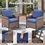 Ensemble de conversation pour terrasse avec accoudoirs Coady-926681716-926681717