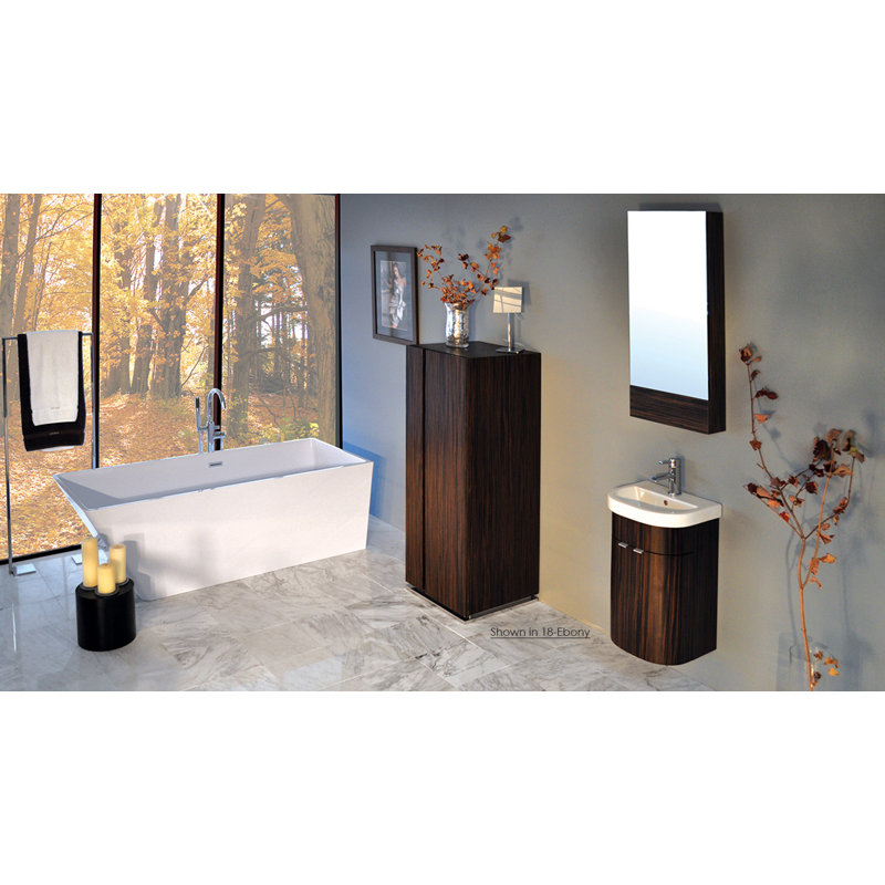 Piazza 15.62'' L Bathroom Sink, 4" Centers