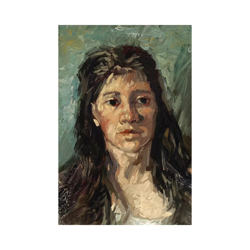 Head Of A Prostitute, 1885 by Vincent Van Gogh - 1 Piece Wrapped Canvas Painting, 20.32 cm H x 30.48 cm W