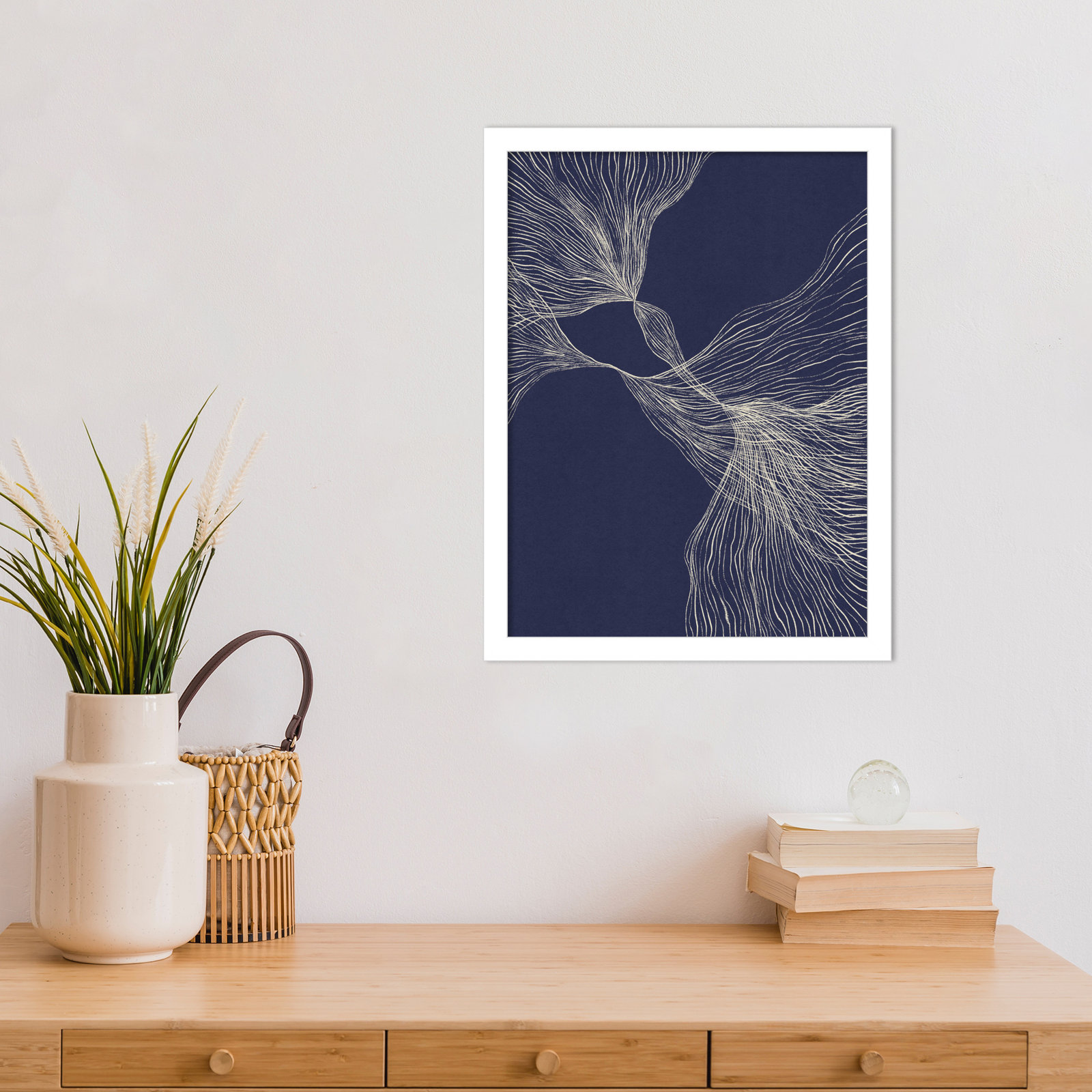 Interaction 1 by Alisa Galitsyna, White, 17" H x 13" W x 1" D