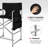 26" Tall Iron Frame Folding Directors Chair With Side Table