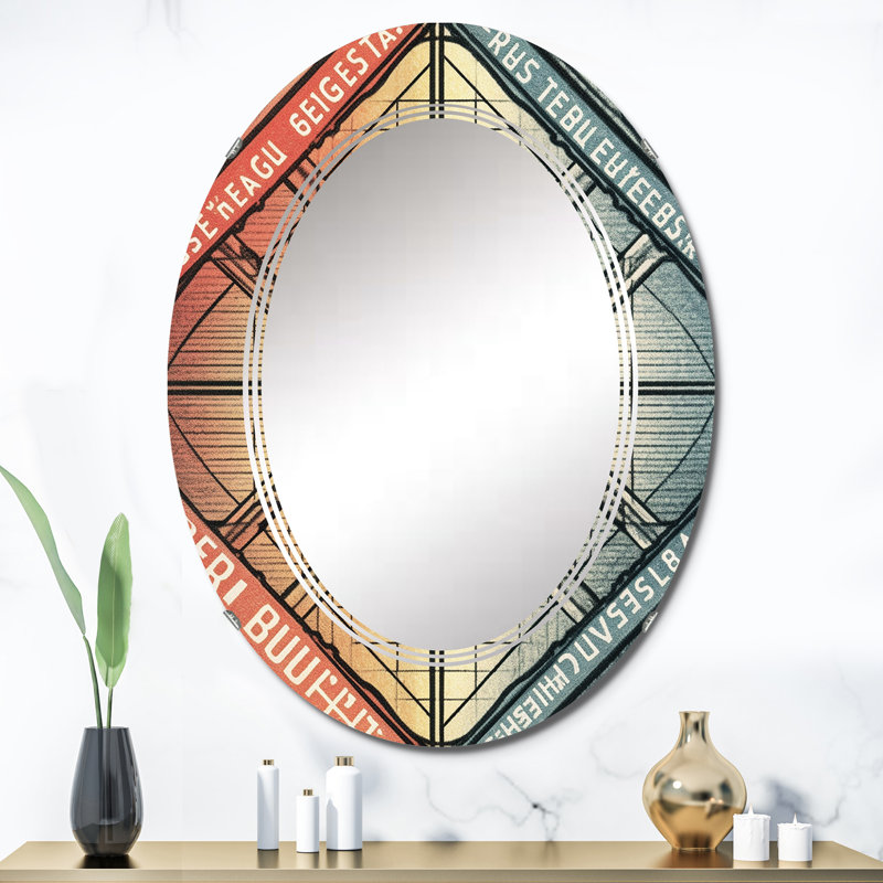 Auralie - Miroir mural moderne ovale, 36 po x 24 po