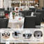 Faux Leather Dining Chairs with Chrome Legs Upholstered Modern Design-1247674158