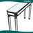 Antique Silver Mirror Console Table with Open Storage