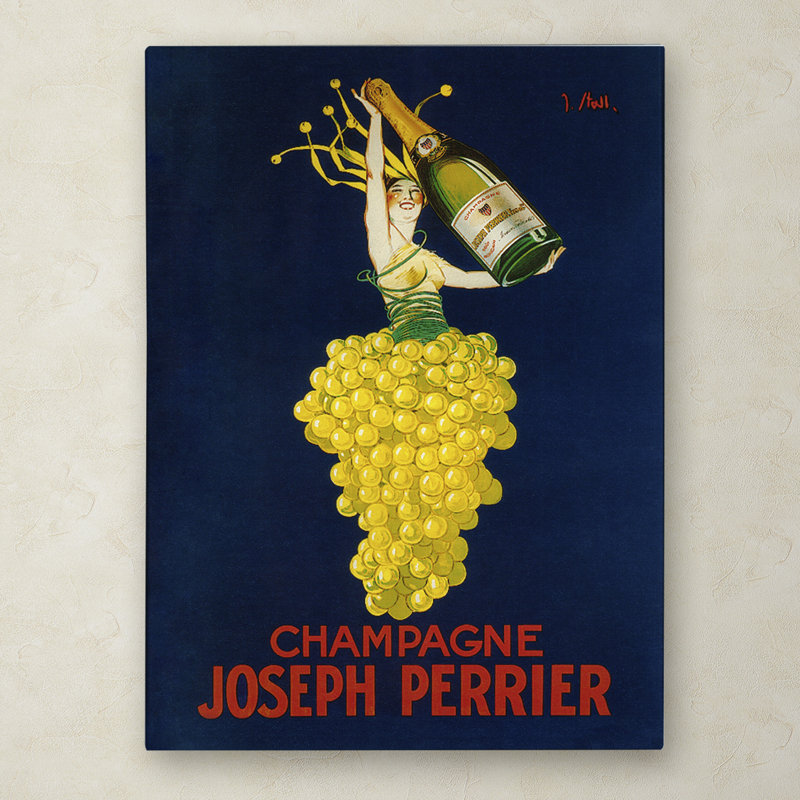 « alcool 4 », affiche rétro sur toile, H 19 po x l 14 po x P 2 po