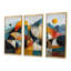 «Geometric Mountain Retro Colors», ensemble d'art mural paysage abstrait-294226617-294226561