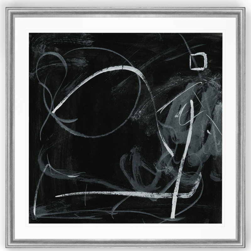 Erase ii', reproduction d’art, Cadre argenté, H 17,5 po x l 17,5 po x P 1,5 po