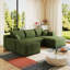 Canapé modulaire rembourré en U avec repose-pieds-130622444-130622445