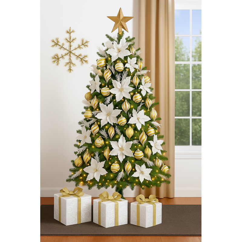 9" Shatterproof Tree Topper, Gold