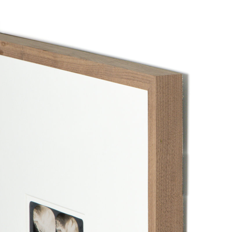 Rustic Walnut Framed Swiss Alps Print with Clear Acrylic Glazing