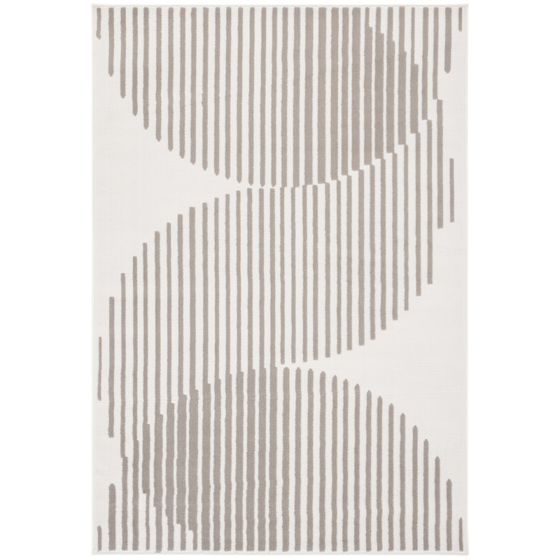 Ilomae Performance Chevron Rug, Round 6'7"