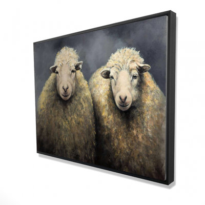 Wool Sheeps Print On Canvas