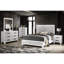 Cadre de lit transitionnel blanc pour grand lit, panneau en faux marbre sur l'Hb et Fb, fabrication en bois d'hévéa, article de décor de chambre à coucher grand lit contemporain, tête de lit design, structure en bois d'ingénierie, configuration